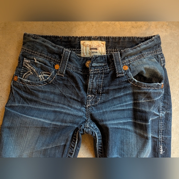 Y2K Big Star Sophie Dark Wash Ultra Low Rise Flare Jeans 29 - Picture 4 of 15